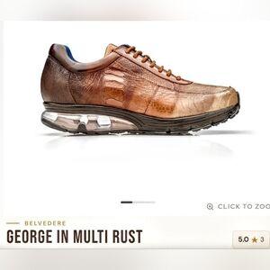 BELVEDERE GEORGE GENUINE OSTRICH SKIN SHOES